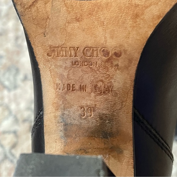 Jimmy Choo Music Stretch-Shaft Mid-Calf Boot in Black Leather Women’s Size EU 39 - Picture 13 of 15